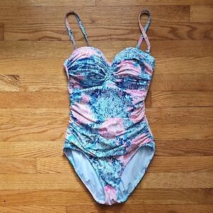 Lilly Pulitzer Layne Swimsuit Resort White Sway With Me - Size 6